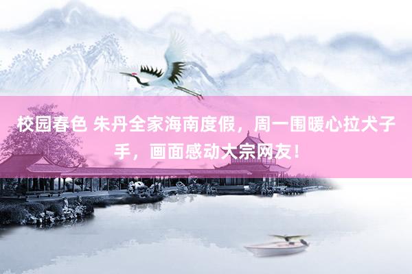 校园春色 朱丹全家海南度假，周一围暖心拉犬子手，画面感动大宗网友！